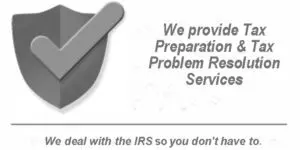 A picture of the irs logo with some words